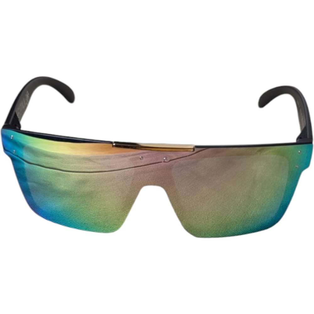 Heatwave Sunglasses Lazerface Future Tech Pink Gold Green Lens